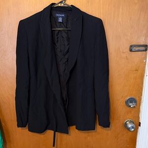 Ann Taylor Black Open-Front Blazer